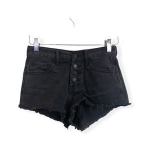 Bullhead Black Denim High Rise Shorts